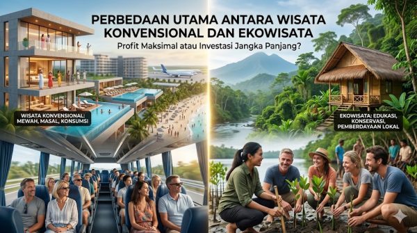 Perbedaan Utama Antara Wisata Konvensional dan Ekowisata