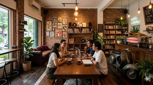 Inspirasi Dekorasi Kafe Bertema Lifestyle & Vintage Estetik